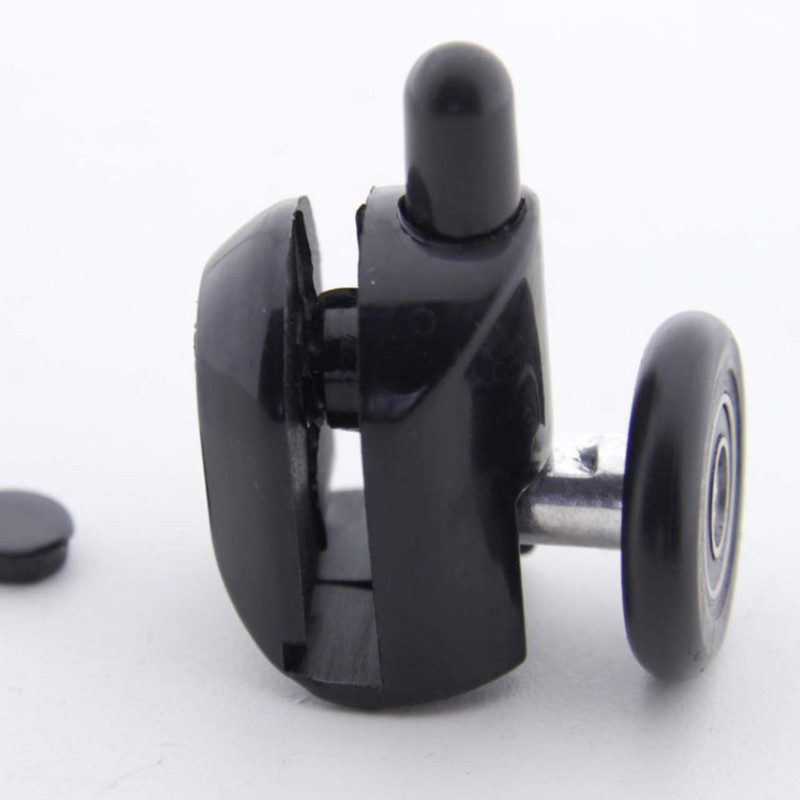 Ролики для душових кабін, комплект ( В-43 А+С ) Верхні подвійні, нижні одинарні сірі.