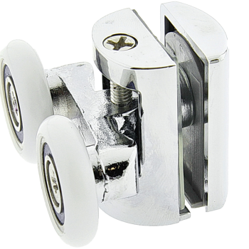 Ролики для душової кабіни подвійні, хромований, верхній ( В628 В ) 26 мм.