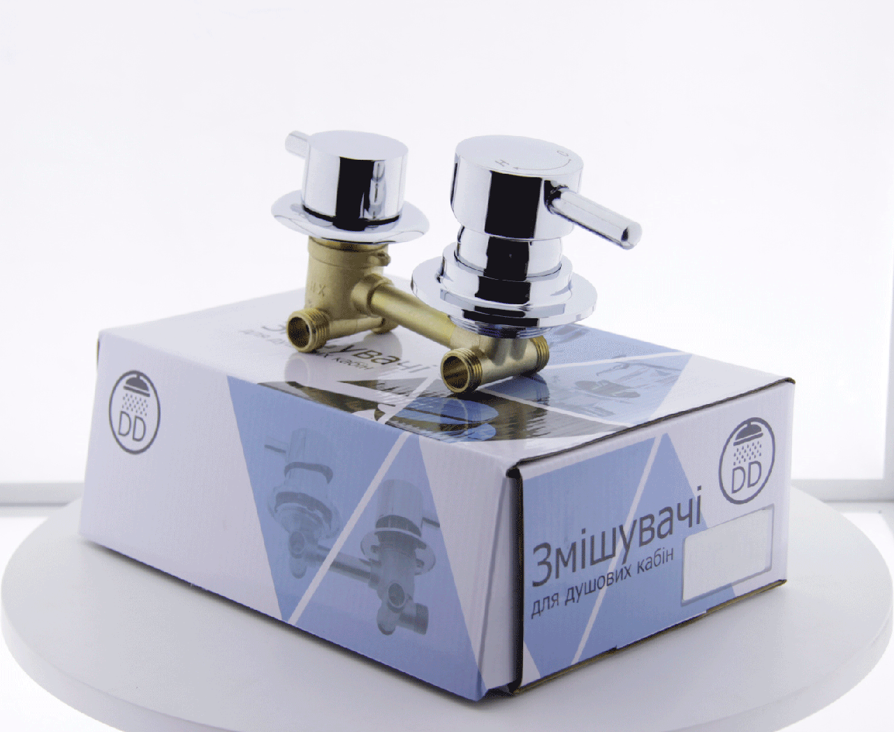 Змішувач для душової кабіни ( Г-2\10 ) на два положення під гайку у стійку душової кабіни