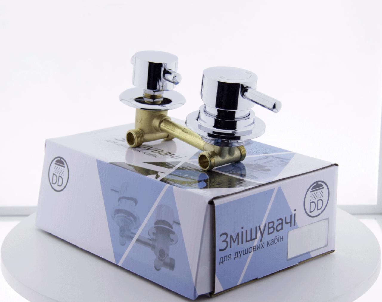 Змішувач для душової кабіни ( Г-2\12 ) на два положення під гайку у стійку душової кабіни